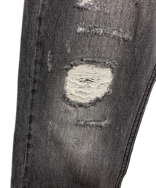 1691（イチロクキューイチ）1691 (イチロクキューイチ) ASYMMETRICAL STRAIGHT DENIM ブラック サイズ:2の古着・服飾アイテム