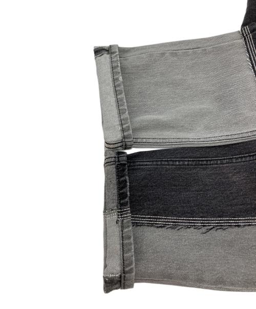 1691（イチロクキューイチ）1691 (イチロクキューイチ) ASYMMETRICAL STRAIGHT DENIM ブラック サイズ:2の古着・服飾アイテム