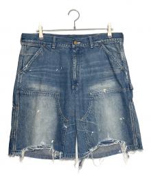 SAINT MICHAEL（セントマイケル）の古着「DOUBLE KNEE SHORTS」｜インディゴ
