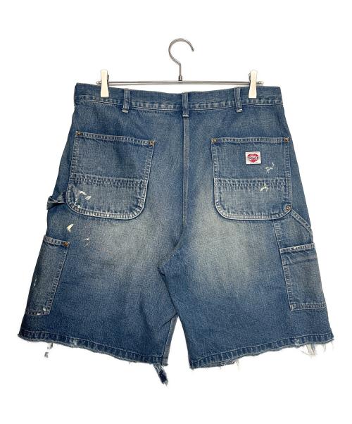 SAINT MICHAEL（セントマイケル）SAINT MICHAEL (セントマイケル) DOUBLE KNEE SHORTS インディゴ サイズ:Lの古着・服飾アイテム