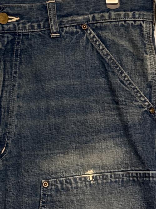 SAINT MICHAEL（セントマイケル）SAINT MICHAEL (セントマイケル) DOUBLE KNEE SHORTS インディゴ サイズ:Lの古着・服飾アイテム