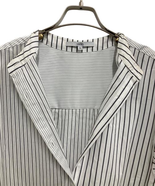 UN3D.（アンスリード）UN3D. (アンスリード) W TRIANGLE TUCK SH OP ホワイト サイズ:36の古着・服飾アイテム