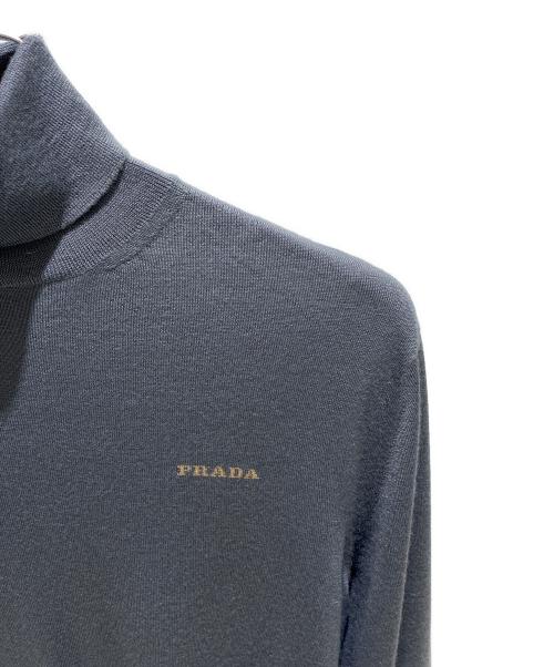 PRADA（プラダ）PRADA (プラダ) カシミヤシルク タートルネックニット/カシミヤ混/シルク混/タートルネックニット グレー サイズ:38の古着・服飾アイテム