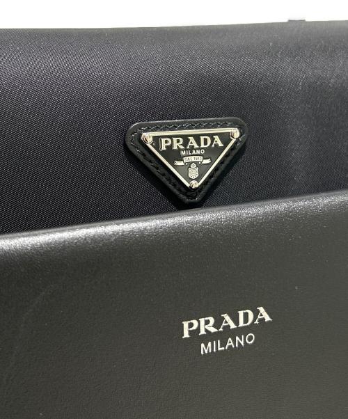 PRADA（プラダ）PRADA (プラダ) パサージュ/トライアングルロゴ ショルダーバッグ/ハンドバッグ/ロングハンドルバッグ ブラックの古着・服飾アイテム