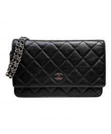 CHANEL（シャネル）の古着「マトラッセ チェーンウォレット」｜ブラック