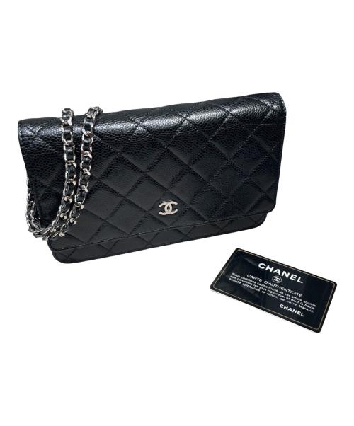 CHANEL（シャネル）CHANEL (シャネル) マトラッセ チェーンウォレット ブラックの古着・服飾アイテム