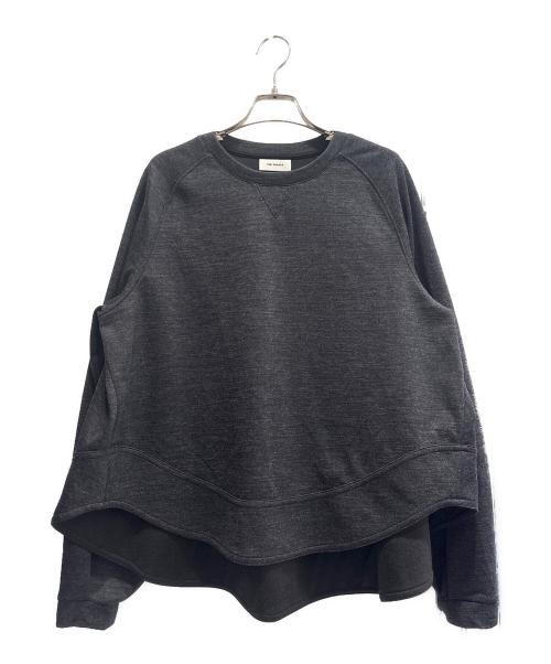 THE RERACS（ザ リラクス）THE RERACS (ザ リラクス) A-LINE SHORT RAGLAN SWEAT/プルオーバーシャツ チャコールグレー サイズ:38の古着・服飾アイテム