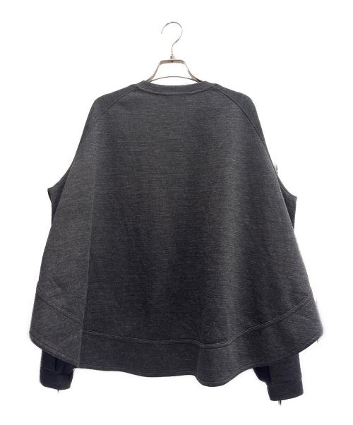 THE RERACS（ザ リラクス）THE RERACS (ザ リラクス) A-LINE SHORT RAGLAN SWEAT/プルオーバーシャツ チャコールグレー サイズ:38の古着・服飾アイテム