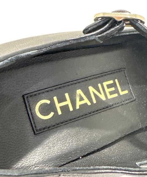 CHANEL（シャネル）CHANEL (シャネル) メリージェーンパンプス ブラック サイズ:36　1／2の古着・服飾アイテム