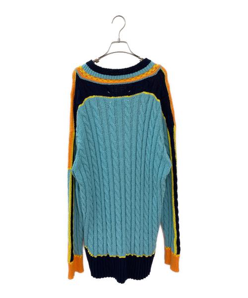Maison Margiela（メゾンマルジェラ）Maison Margiela (メゾンマルジェラ) Vネックケーブルニット オレンジ サイズ:XSの古着・服飾アイテム