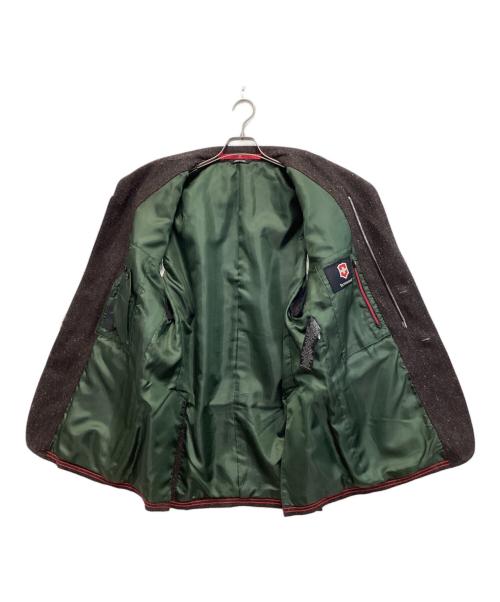 VICTORINOX（ビクトリノックス）VICTORINOX (ビクトリノックス) ヘリンボーンジャケット ブラウン サイズ:52の古着・服飾アイテム