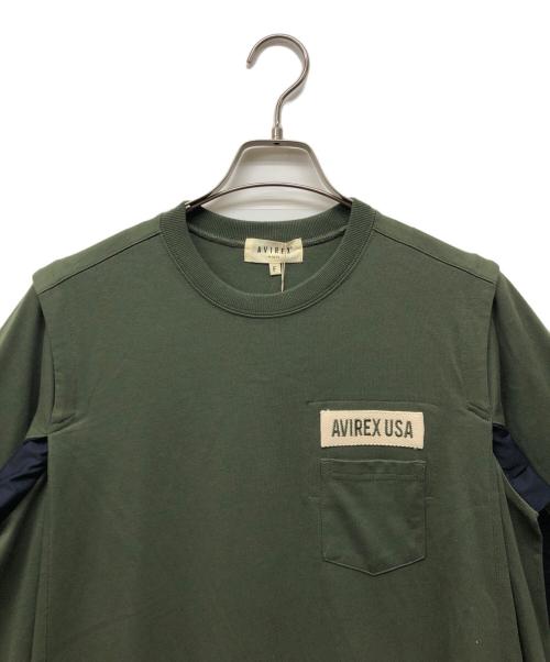 AVIREX（アヴィレックス）AVIREX (アヴィレックス) DIFFERENT FABRICS FATIGUE DRESS グリーン サイズ:FREEの古着・服飾アイテム