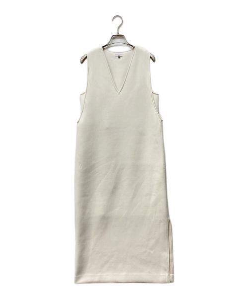 Sov.（ソブ）Sov. (ソブ) ダンボールニットVネックワンピ ベージュ サイズ:36の古着・服飾アイテム