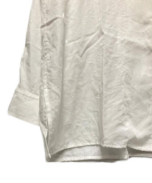 Power Of The White SHIRT Yohji Yamamoto（パワーオブザホワイトシャツヨウジヤマモト）Power Of The White SHIRT Yohji Yamamoto (パワーオブザホワイトシャツヨウジヤマモト) CELLULOSE LAWN OPEN COLLAR RIBBON SHIRT ホワイト サイズ:3の古着・服飾アイテム