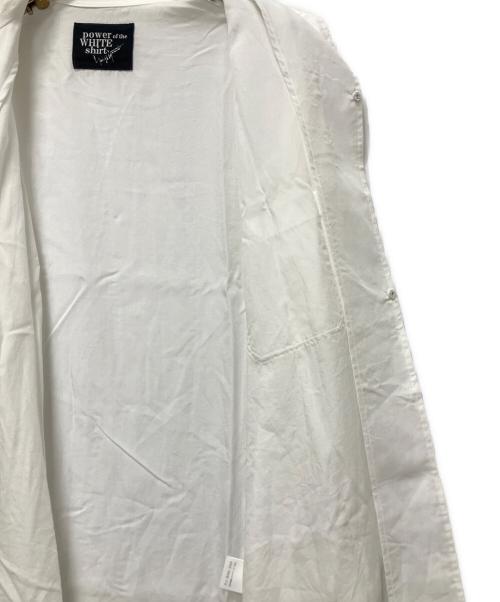 Power Of The White SHIRT Yohji Yamamoto（パワーオブザホワイトシャツヨウジヤマモト）Power Of The White SHIRT Yohji Yamamoto (パワーオブザホワイトシャツヨウジヤマモト) CELLULOSE LAWN OPEN COLLAR RIBBON SHIRT ホワイト サイズ:3の古着・服飾アイテム