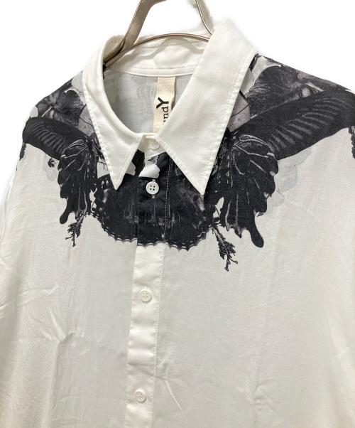GROUND Y（グラウンドワイ）GROUND Y (グラウンドワイ) BUTTERFLY AND FLOWER SHIRTS ホワイト サイズ:3の古着・服飾アイテム
