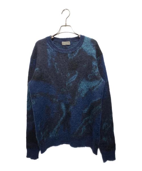 Yohji Yamamoto pour homme（ヨウジヤマモト プールオム）Yohji Yamamoto pour homme (ヨウジヤマモト プールオム) マーブルモヘアニット ブルー サイズ:3の古着・服飾アイテム