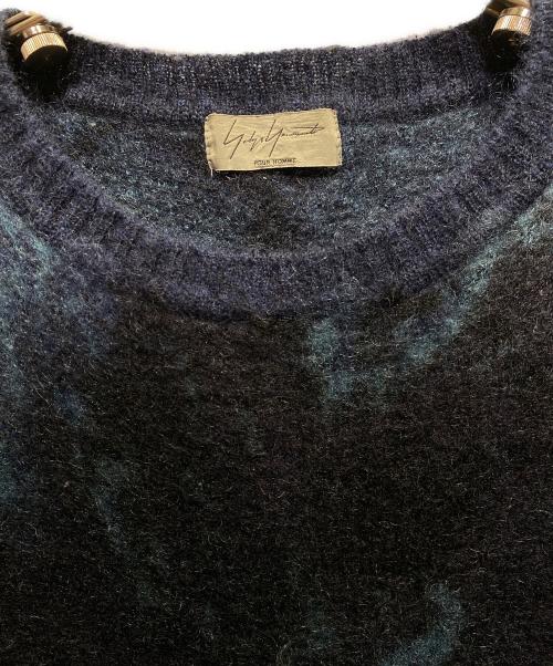 Yohji Yamamoto pour homme（ヨウジヤマモト プールオム）Yohji Yamamoto pour homme (ヨウジヤマモト プールオム) マーブルモヘアニット ブルー サイズ:3の古着・服飾アイテム