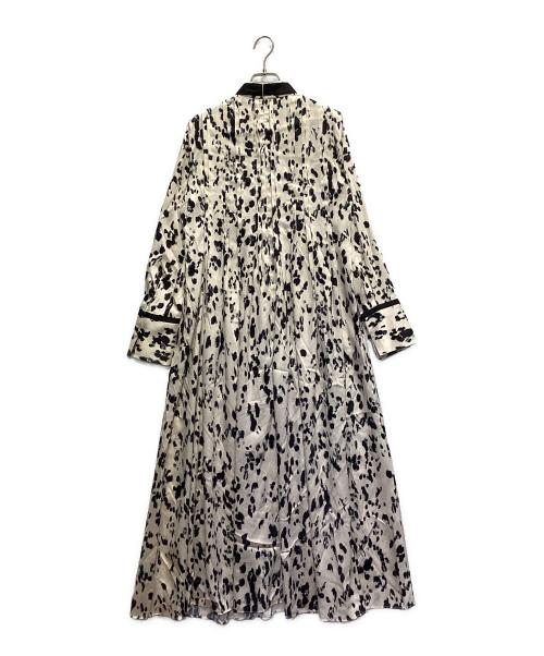 allureville（アルアバイル）allureville (アルアバイル) OFFICINAプリーツフレアワンピース アイボリー サイズ:2の古着・服飾アイテム