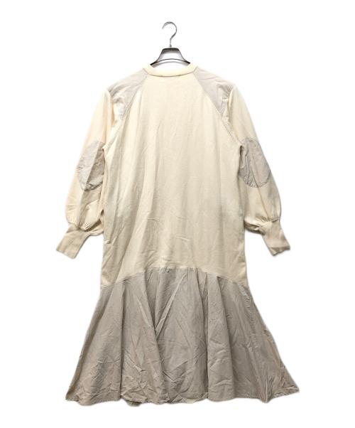 HeRIN.CYE（ヘリンドットサイ）HeRIN.CYE (ヘリンドットサイ) Elbow patch knit OP ベージュ サイズ:FREEの古着・服飾アイテム