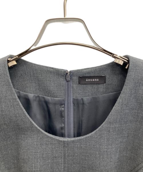 anuans（アニュアンス）anuans (アニュアンス) ボクシーミニワンピース グレー サイズ:SIZE2の古着・服飾アイテム
