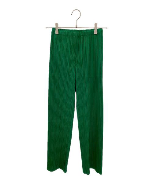 PLEATS PLEASE（プリーツプリーズ）PLEATS PLEASE (プリーツプリーズ) プリーツパンツ グリーン サイズ:1の古着・服飾アイテム