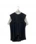 ENFOLD（エンフォルド）の古着「SLEEVE-LAYERED PULLOVER」｜ブラック×ホワイト