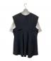 ENFOLD (エンフォルド) SLEEVE-LAYERED PULLOVER ブラック×ホワイト サイズ:38：5000円