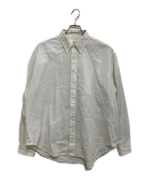 THE SHINZONE（ザ シンゾーン）THE SHINZONE (ザ シンゾーン) STRIPED DADDY SHIRT ホワイト サイズ:RSの古着・服飾アイテム