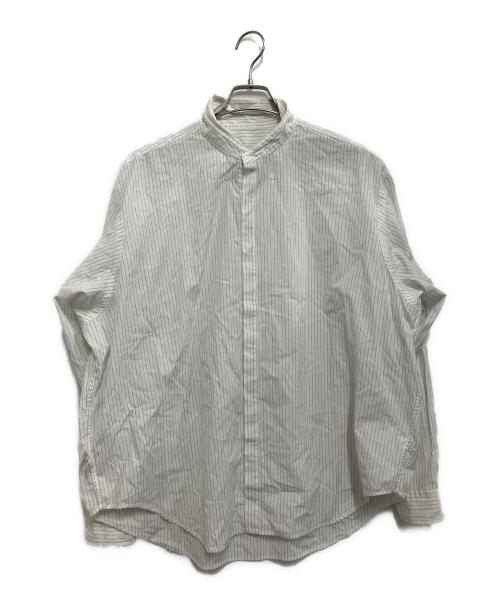 THE SHINZONE（ザ シンゾーン）THE SHINZONE (ザ シンゾーン) STRIPED DADDY SHIRT ホワイト サイズ:RSの古着・服飾アイテム