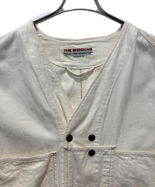 THE SHINZONE（ザ シンゾーン）THE SHINZONE (ザ シンゾーン) NO COLLAR COVERALL アイボリー サイズ:34の古着・服飾アイテム