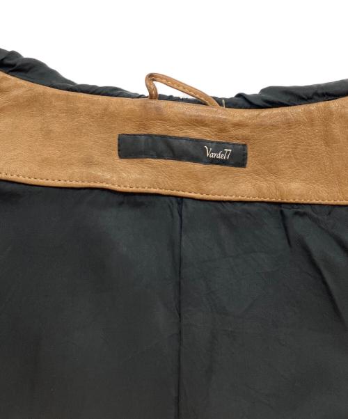 Varde77（バルデセブンティセブン）Varde77 (バルデセブンティセブン) アシメジップレザーブルゾン ブラウン サイズ:Mの古着・服飾アイテム