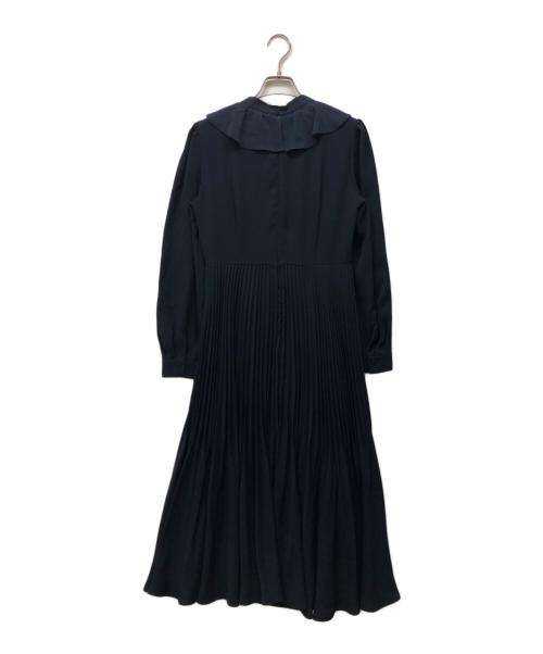 CELFORD（セルフォード）CELFORD (セルフォード) ボウタイプリーツワンピース ネイビー サイズ:36の古着・服飾アイテム