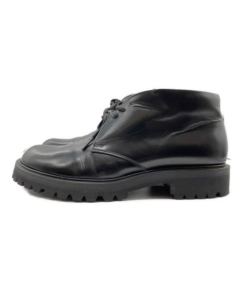 PRADA（プラダ）PRADA (プラダ) レザーブーツ ブラック サイズ:６　１/２の古着・服飾アイテム