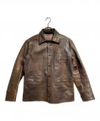 OLD JOE & Co.オールドジョー）の古着「ホースハイドカーコート/Horsehide Car Coat」｜ブラウン