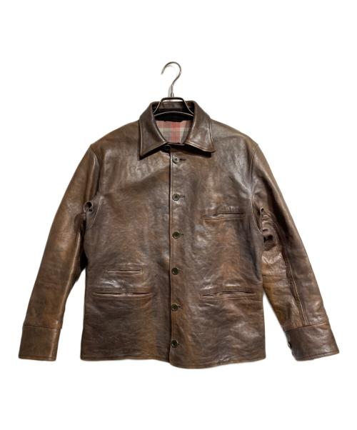 OLD JOE & Co.（オールドジョー）OLD JOE & Co. (オールドジョー) ホースハイドカーコート/Horsehide Car Coat ブラウン サイズ:38の古着・服飾アイテム