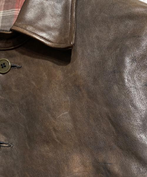 OLD JOE & Co.（オールドジョー）OLD JOE & Co. (オールドジョー) ホースハイドカーコート/Horsehide Car Coat ブラウン サイズ:38の古着・服飾アイテム