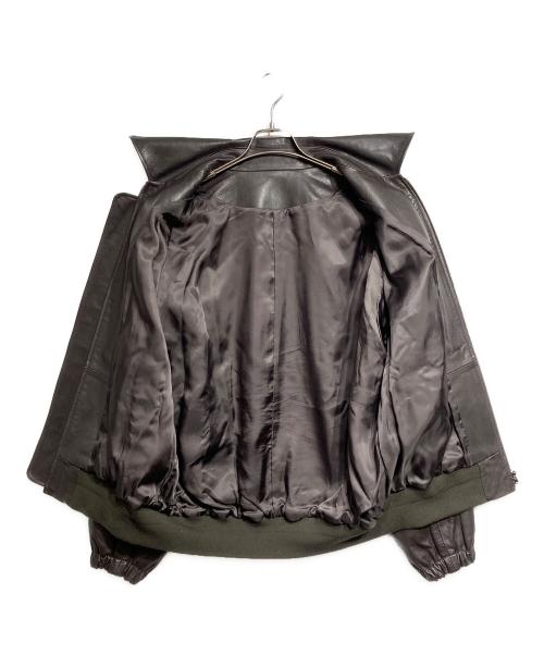 ssstein（シュタイン）ssstein (シュタイン) LEATHER ZIP SHORT JACKET/レザージップショートジャケット ダークブラウン サイズ:Mの古着・服飾アイテム