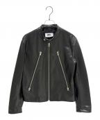 MM6 Maison Margielaエムエムシックスメゾンマルジェラ）の古着「Biker Jacket/ライダースジャケット/S52AM0227/SY1621」｜ブラック
