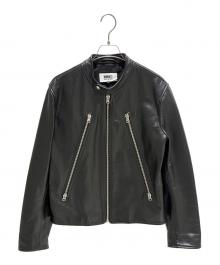 MM6 Maison Margiela（エムエムシックスメゾンマルジェラ）の古着「Biker Jacket/ライダースジャケット/S52AM0227/SY1621」｜ブラック