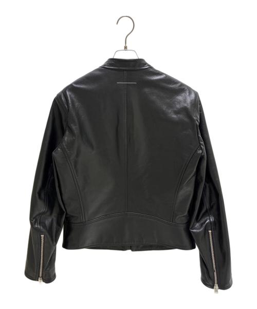 MM6 Maison Margiela（エムエムシックスメゾンマルジェラ）MM6 Maison Margiela (エムエムシックスメゾンマルジェラ) Biker Jacket/ライダースジャケット/S52AM0227/SY1621 ブラック サイズ:46の古着・服飾アイテム