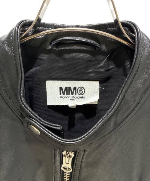MM6 Maison Margiela（エムエムシックスメゾンマルジェラ）MM6 Maison Margiela (エムエムシックスメゾンマルジェラ) Biker Jacket/ライダースジャケット/S52AM0227/SY1621 ブラック サイズ:46の古着・服飾アイテム