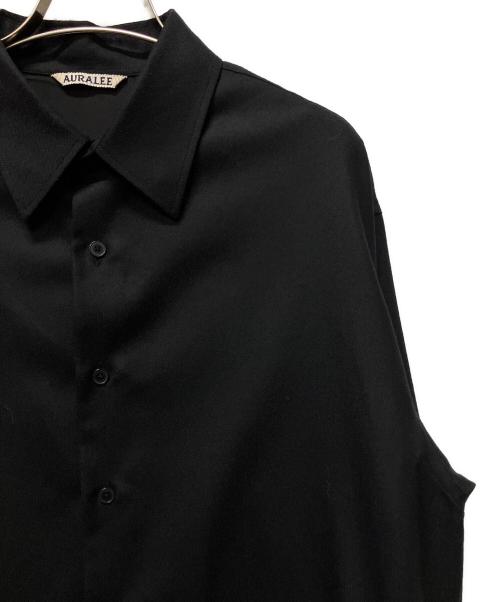 AURALEE（オーラリー）AURALEE (オーラリー) SUPER LIGHT WOOL SHIRT ブラック サイズ:3の古着・服飾アイテム