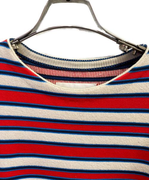 JIL SANDER+（ジルサンダープラス）JIL SANDER+ (ジルサンダープラス) ランダムボーダーカットソー レッド サイズ:48の古着・服飾アイテム