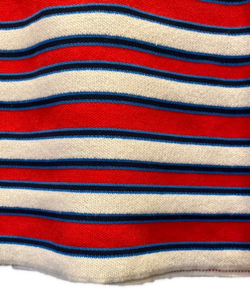JIL SANDER+（ジルサンダープラス）JIL SANDER+ (ジルサンダープラス) ランダムボーダーカットソー レッド サイズ:48の古着・服飾アイテム