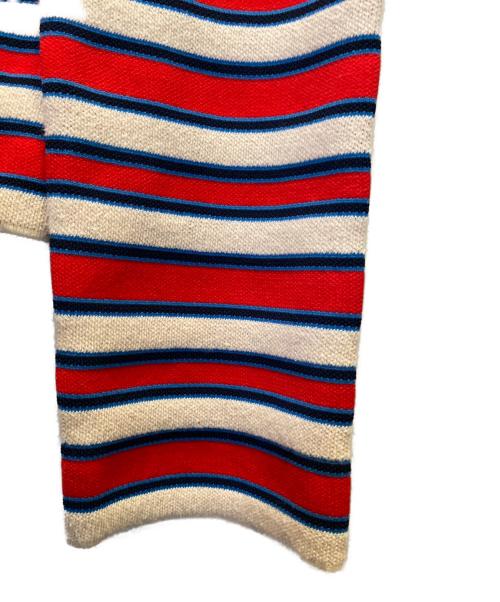 JIL SANDER+（ジルサンダープラス）JIL SANDER+ (ジルサンダープラス) ランダムボーダーカットソー レッド サイズ:48の古着・服飾アイテム