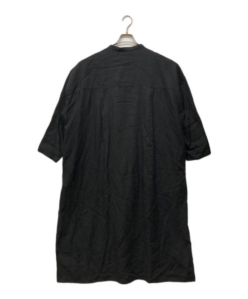 TISSU（ティシュ）TISSU (ティシュ) トリプルワッシャー リネン ロング カーディガン ブラック サイズ:3の古着・服飾アイテム