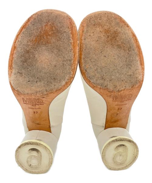 MM6 Maison Margiela（エムエムシックスメゾンマルジェラ）MM6 Maison Margiela (エムエムシックスメゾンマルジェラ) サイドゴアレザーブーツ ホワイト サイズ:SIZE 37の古着・服飾アイテム