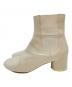 MM6 Maison Margiela (エムエムシックスメゾンマルジェラ) サイドゴアレザーブーツ ホワイト サイズ:SIZE 37：10000円