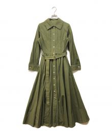 foufou（フーフー）の古着「front tuck button one piece」｜オリーブ